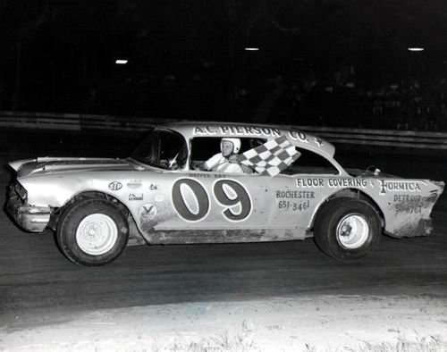 Mt. Clemens Race Track - Dad Pierson Checkered Flag From Lance Pierson